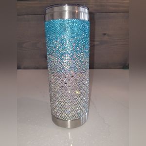 Jacqueline Kent Cupcake Sugared Turquoise tumbler
